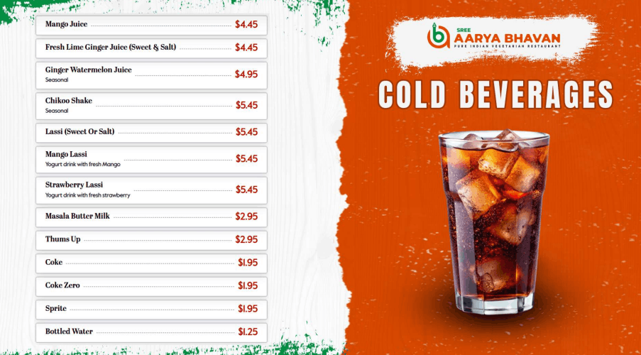 Cafe & Cloud Kitchen Menu Card