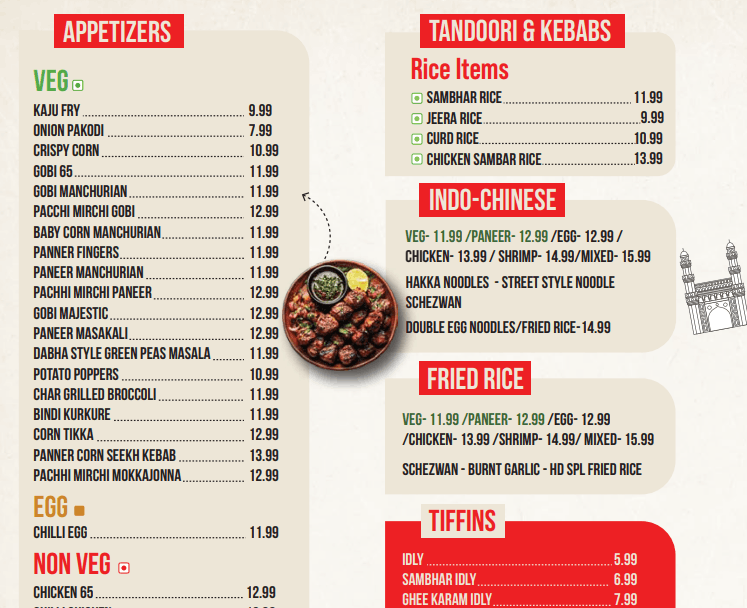 Cafe & Cloud Kitchen Menu Card