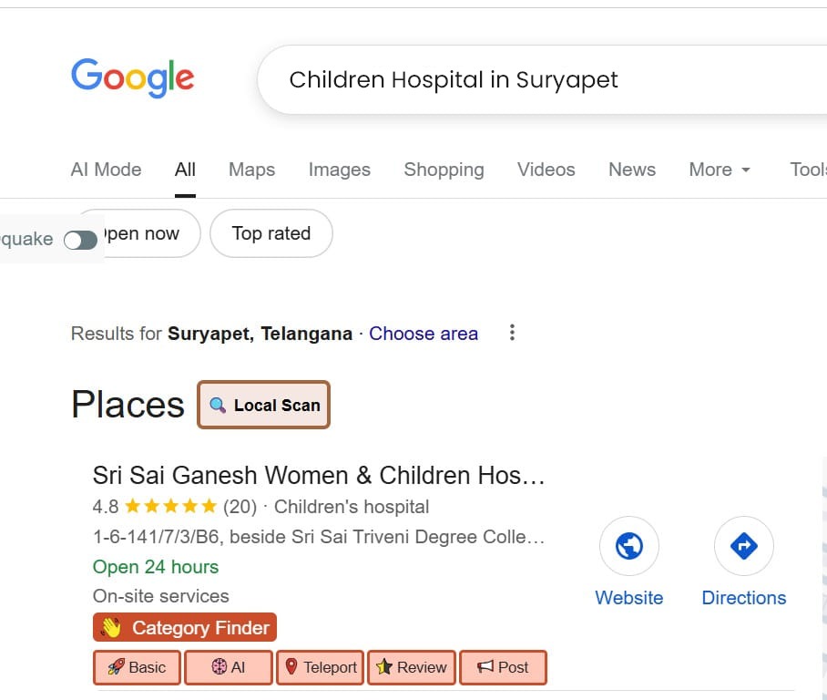 SEO Keyword Rankings suryapet