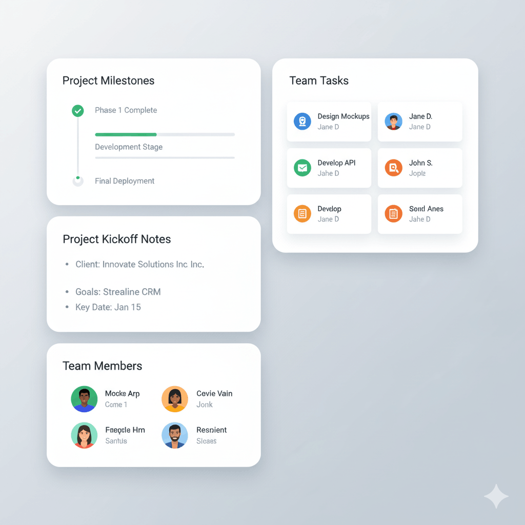 Project Kickoff Dashboard