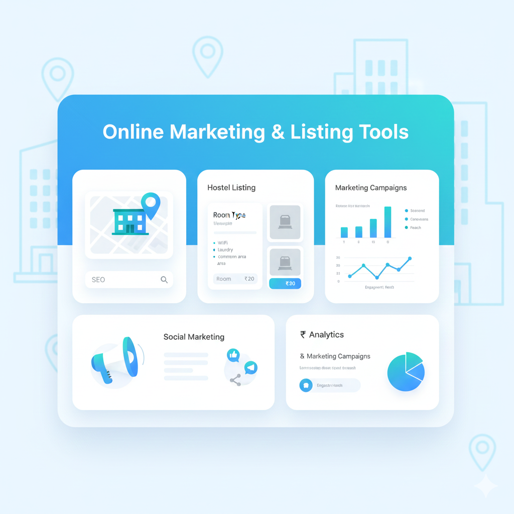 Hostel Marketing & Online Listing Dashboard